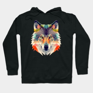 Polygon Wolf Head Hoodie